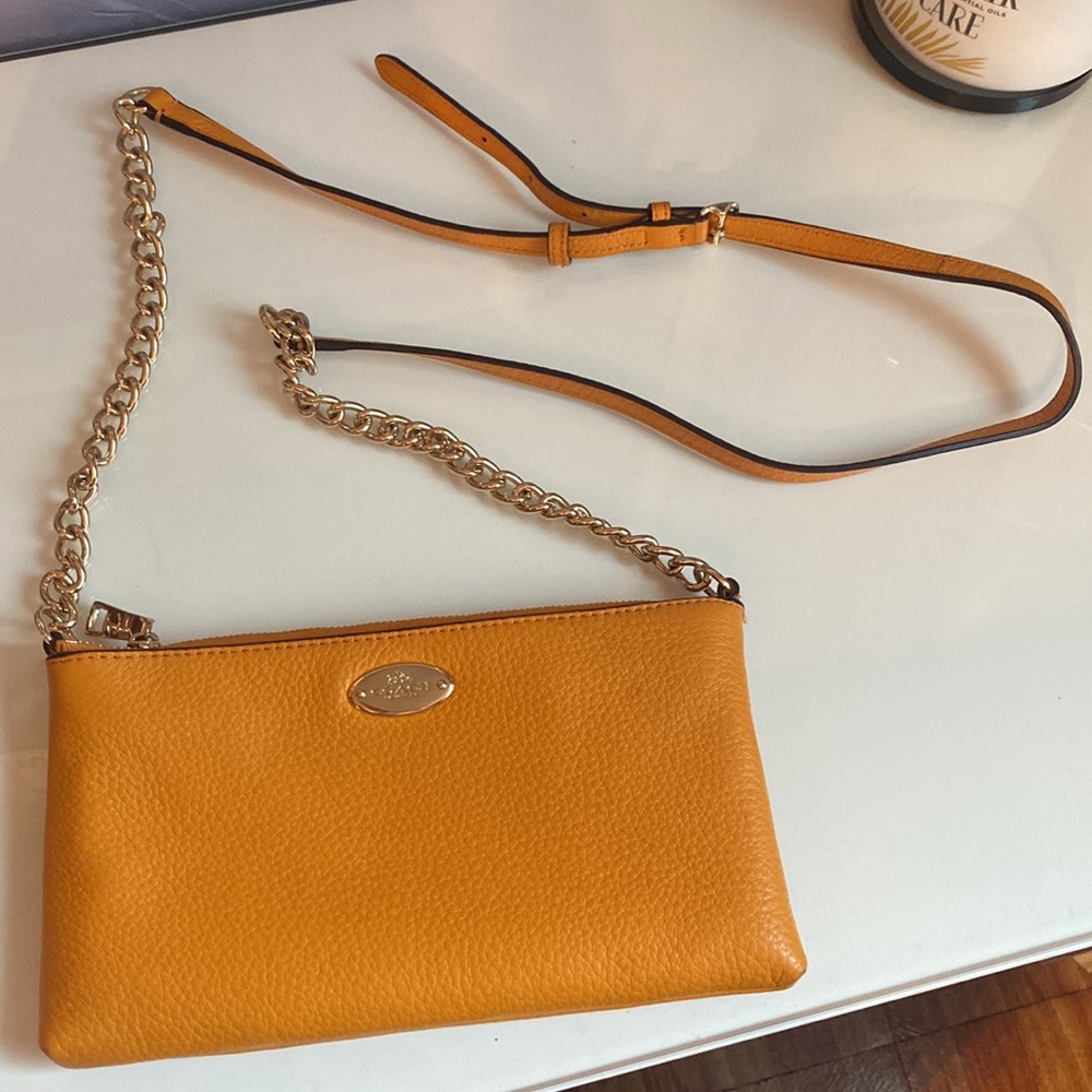 Coach Orange Crossbody And Mini Skinny